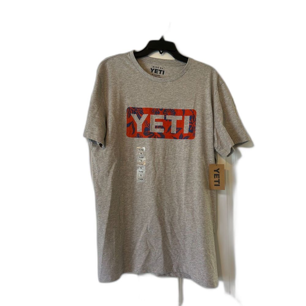 Yeti Men's T-shirt with Floral Print. Size XL - NWT!